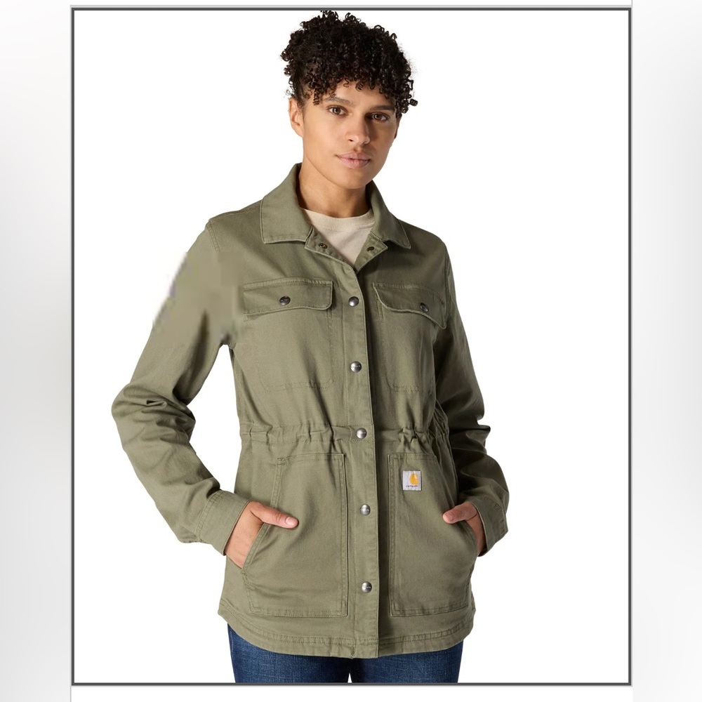 Carhartt Women’s Green Canvas Utility Jacket Large